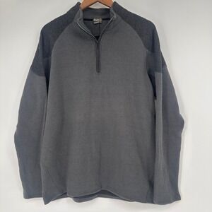 Royal Robbins Mens Quarter Zip Pullover Sweater Gray Large Gorpcore Utility